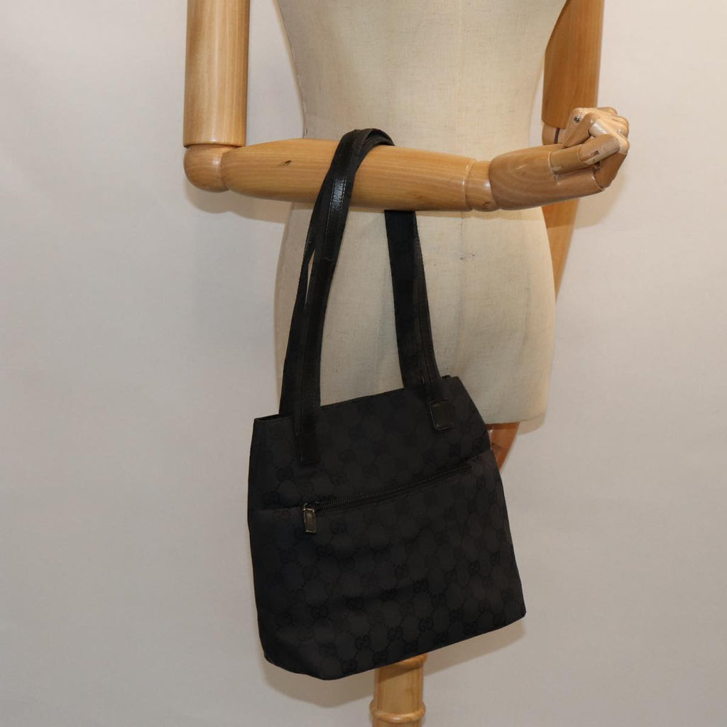 GUCCI GG Canvas Shoulder Bag Black 002 1075 ep4835
