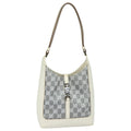 GUCCI GG Canvas Jackie Shoulder Bag Silver 001 3876 ep4837