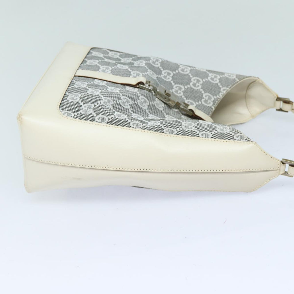 GUCCI GG Canvas Jackie Shoulder Bag Silver 001 3876 ep4837