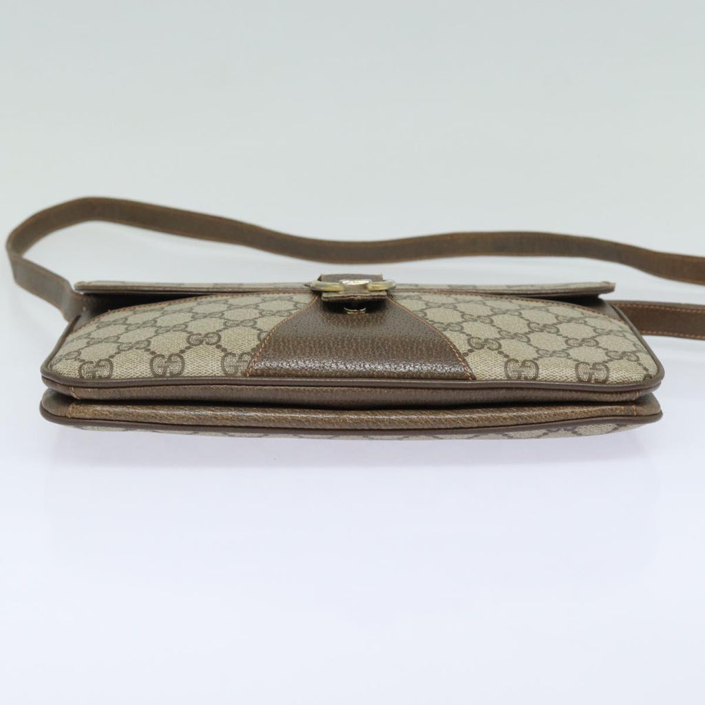 GUCCI GG Supreme Shoulder Bag PVC Beige ep4841