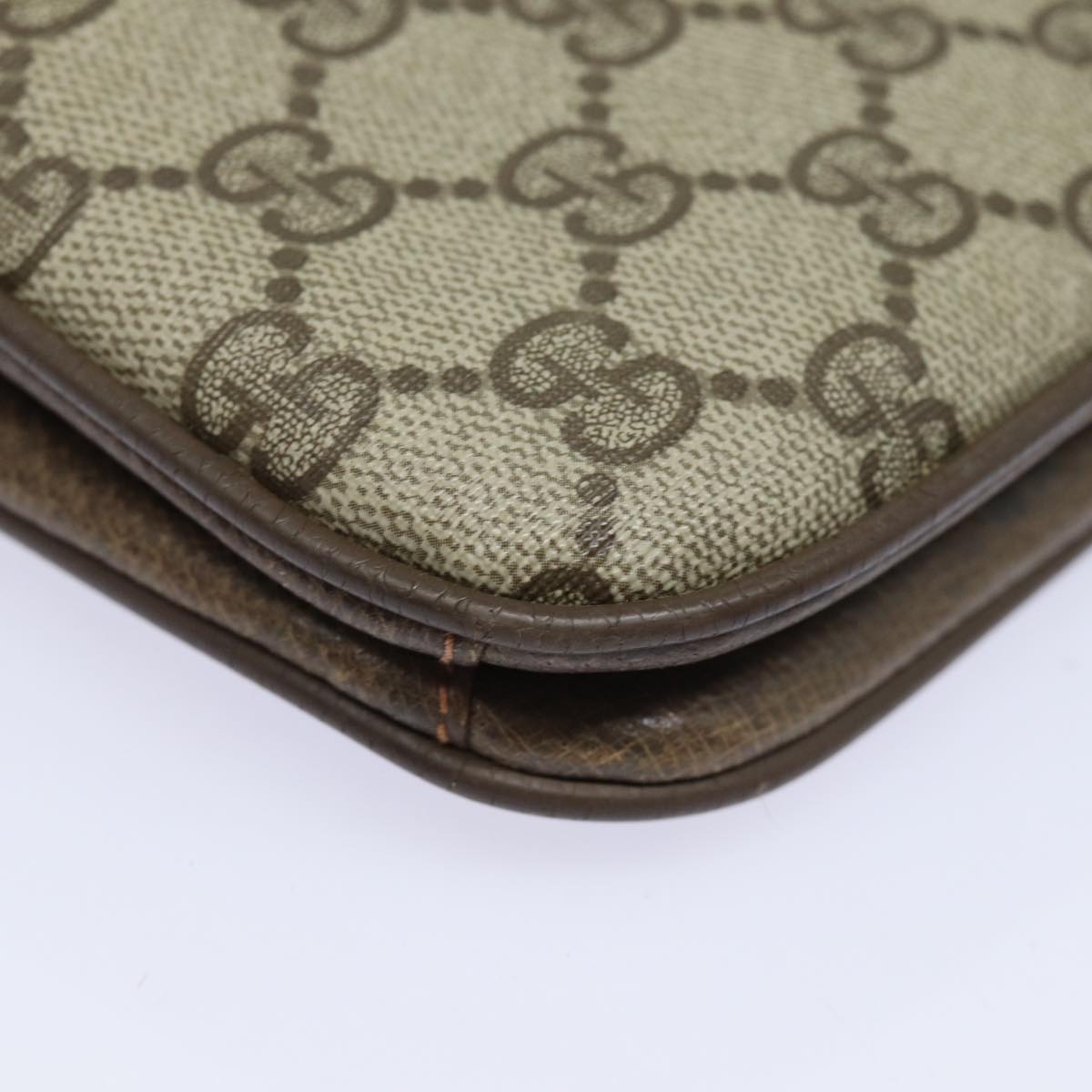 GUCCI GG Supreme Shoulder Bag PVC Beige ep4841