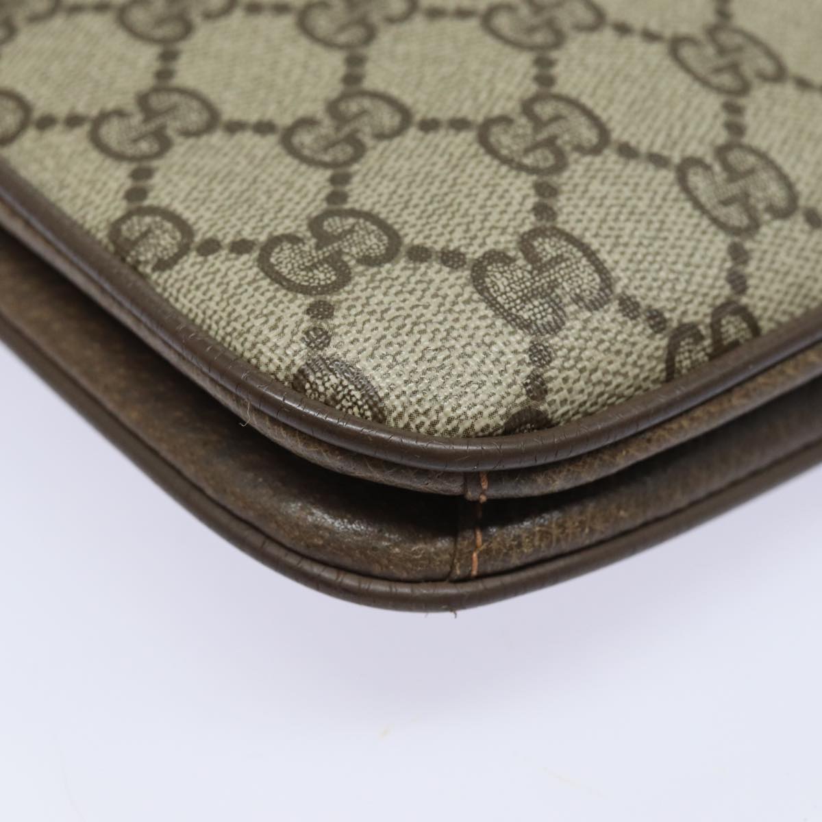 GUCCI GG Supreme Shoulder Bag PVC Beige ep4841