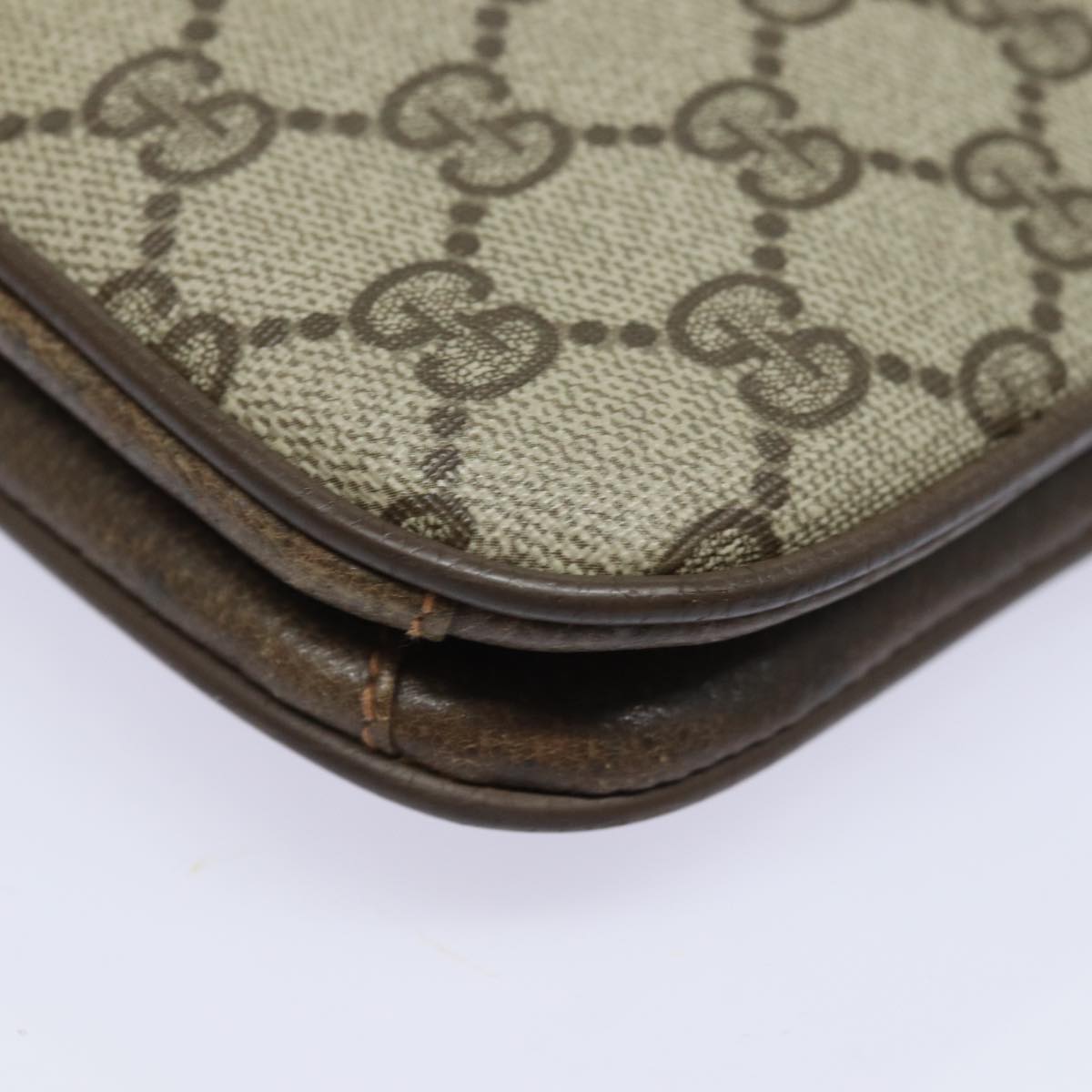 GUCCI GG Supreme Shoulder Bag PVC Beige ep4841
