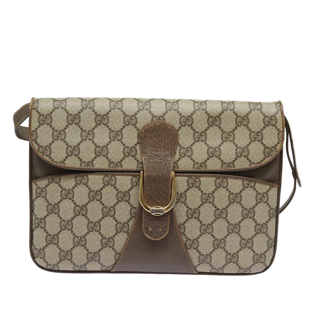 GUCCI GG Supreme Shoulder Bag PVC Beige ep4841