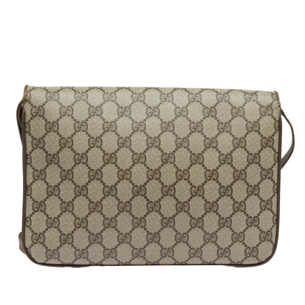 GUCCI GG Supreme Shoulder Bag PVC Beige ep4841