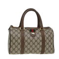 GUCCI GG Supreme Web Sherry Line Boston Bag PVC Beige 116 02 006 ep4871