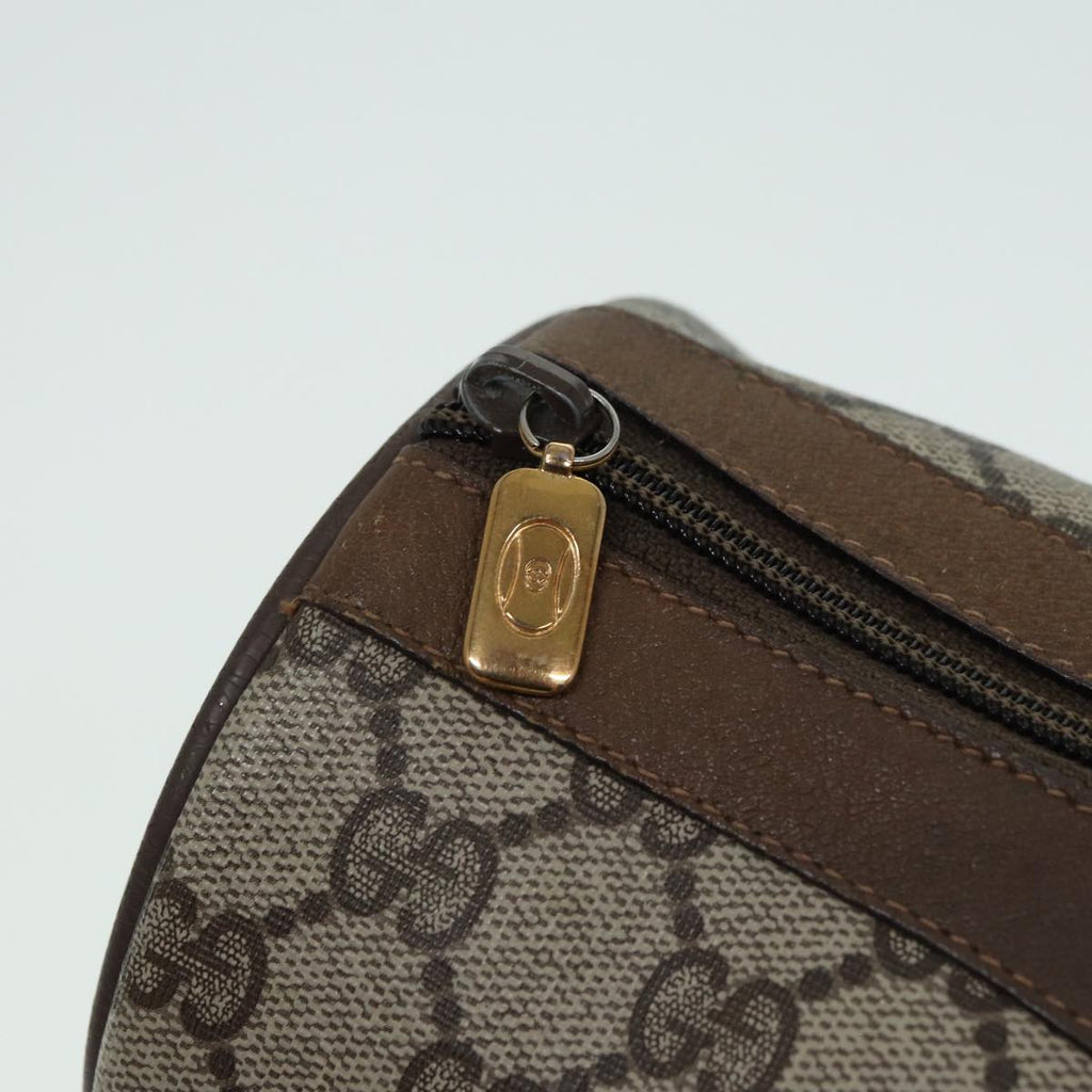 GUCCI GG Supreme Web Sherry Line Boston Bag PVC Beige 116 02 006 ep4871