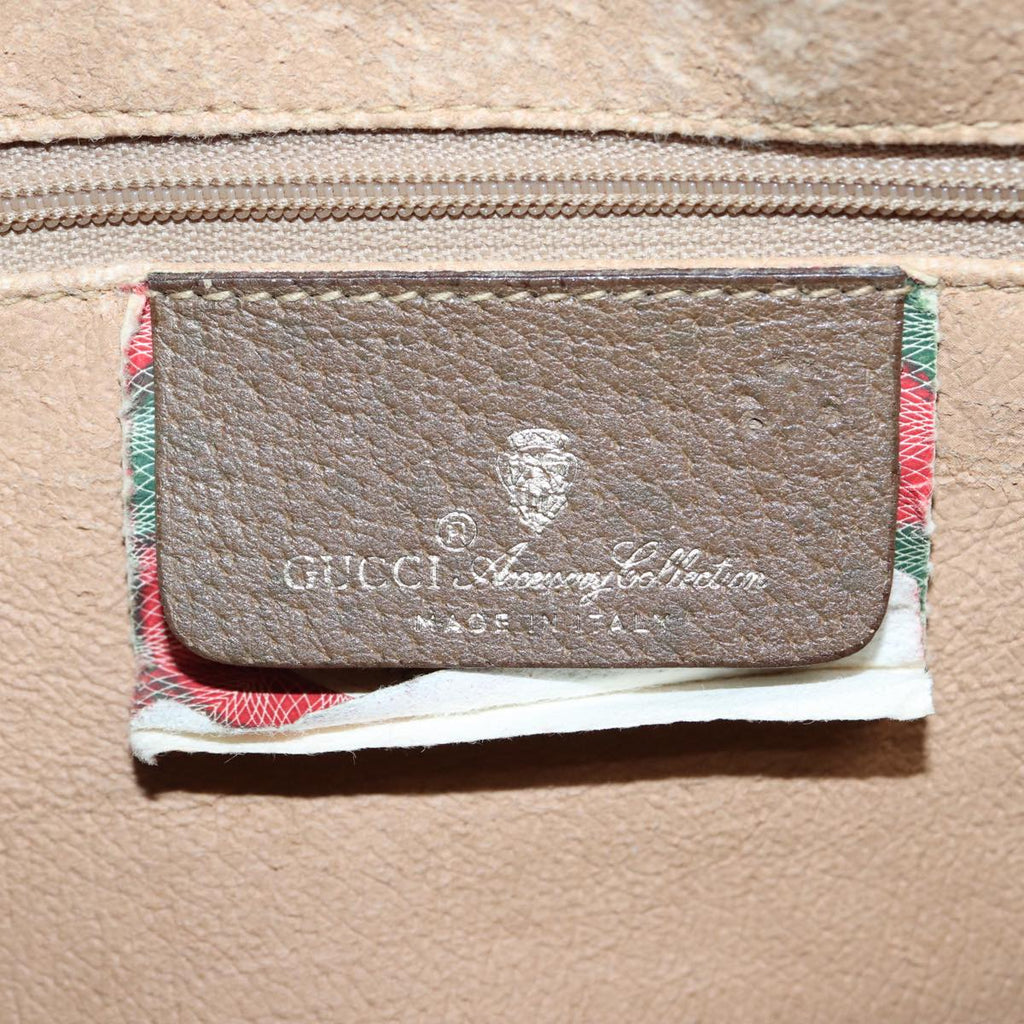 GUCCI GG Supreme Web Sherry Line Boston Bag PVC Beige 116 02 006 ep4871