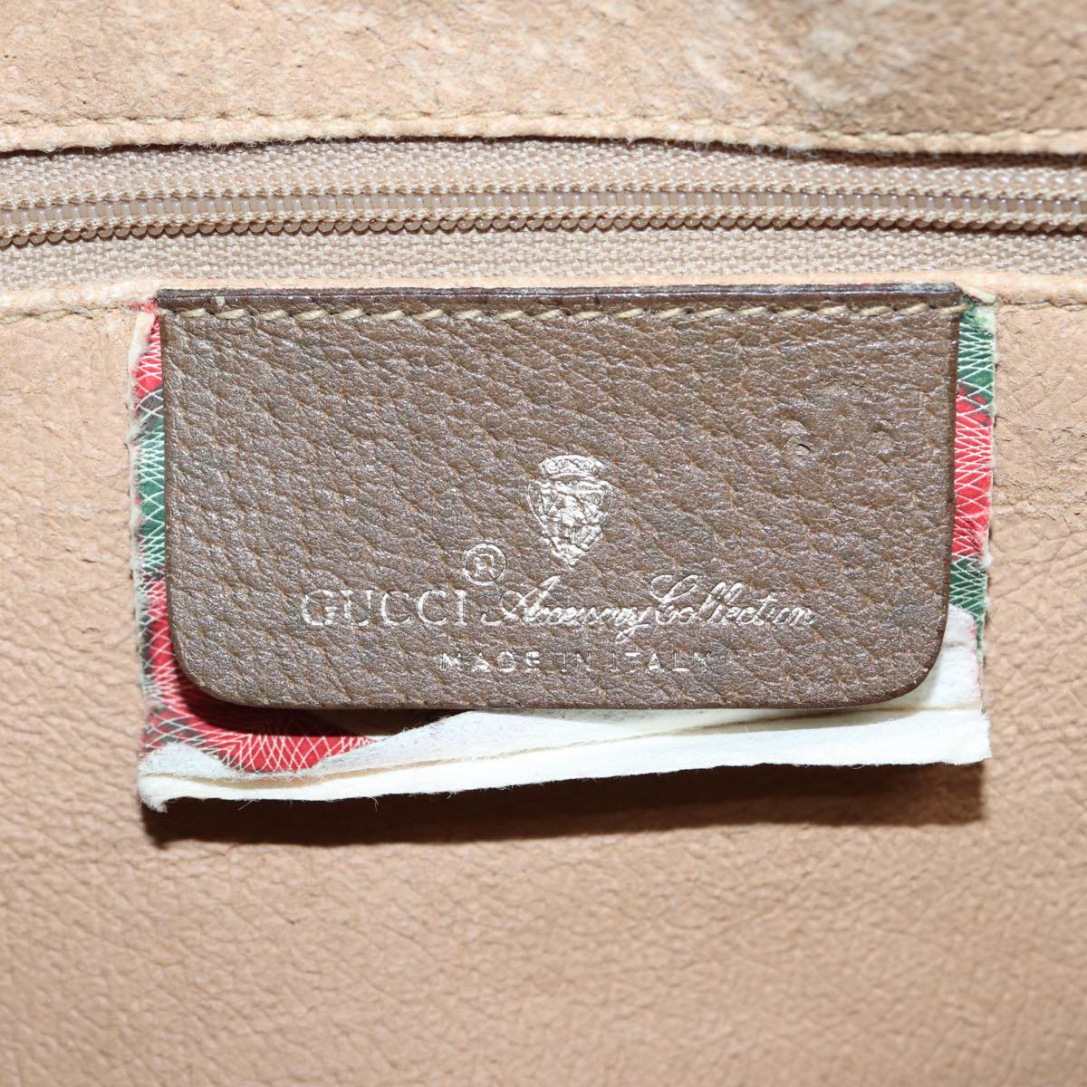 GUCCI GG Supreme Web Sherry Line Boston Bag PVC Beige 116 02 006 ep4871