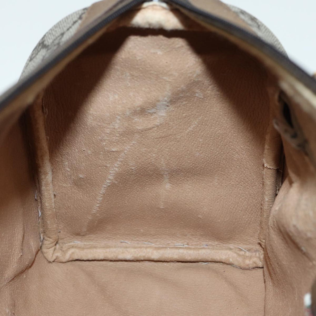GUCCI GG Supreme Web Sherry Line Boston Bag PVC Beige 116 02 006 ep4871