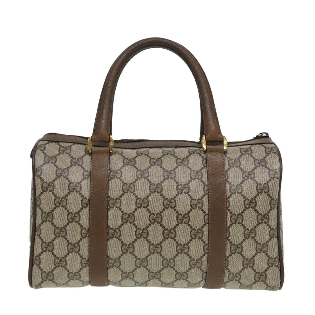 GUCCI GG Supreme Web Sherry Line Boston Bag PVC Beige 116 02 006 ep4871