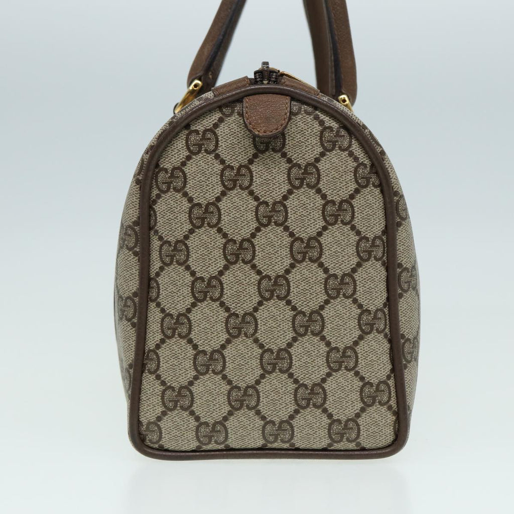 GUCCI GG Supreme Web Sherry Line Boston Bag PVC Beige 116 02 006 ep4871
