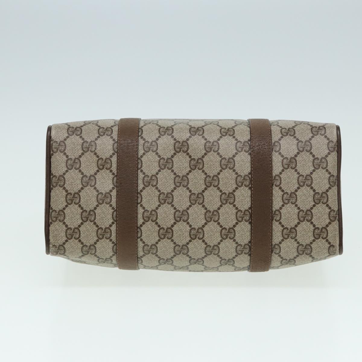 GUCCI GG Supreme Web Sherry Line Boston Bag PVC Beige 116 02 006 ep4871