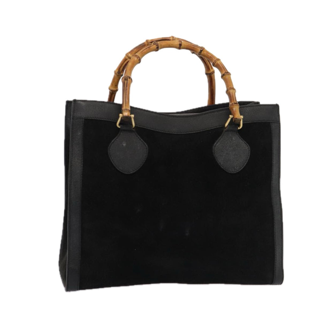 GUCCI Bamboo Hand Bag Suede Black 002 2865 0260 ep4887