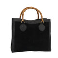 GUCCI Bamboo Hand Bag Suede Black 002 2865 0260 ep4887