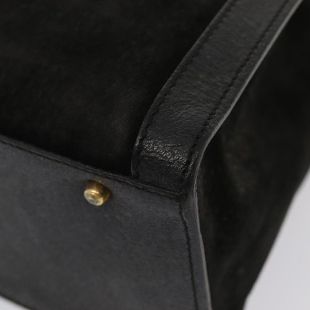 GUCCI Bamboo Hand Bag Suede Black 002 2865 0260 ep4887