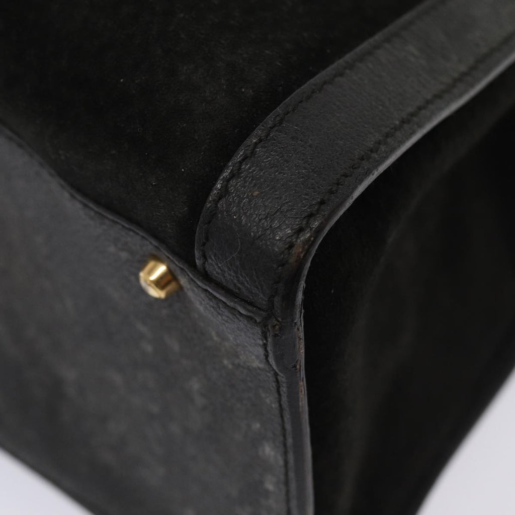GUCCI Bamboo Hand Bag Suede Black 002 2865 0260 ep4887