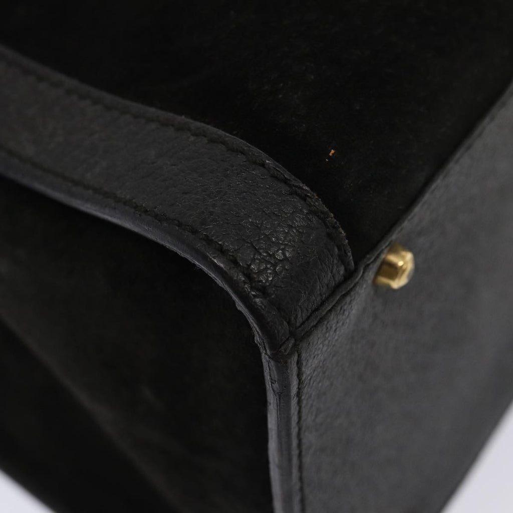 GUCCI Bamboo Hand Bag Suede Black 002 2865 0260 ep4887