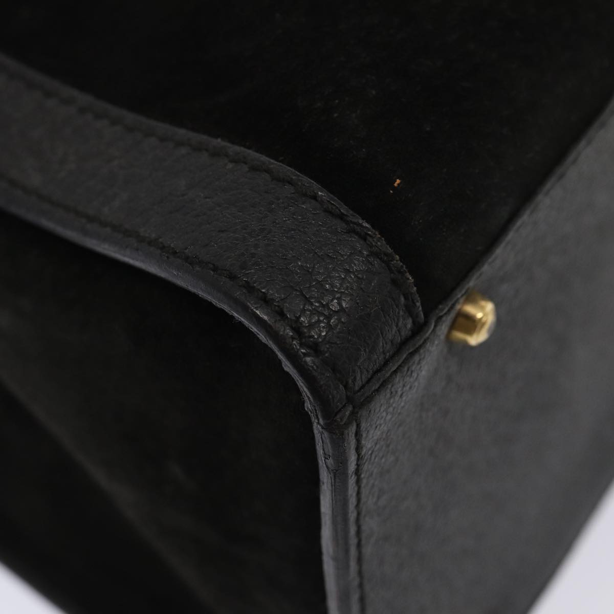 GUCCI Bamboo Hand Bag Suede Black 002 2865 0260 ep4887
