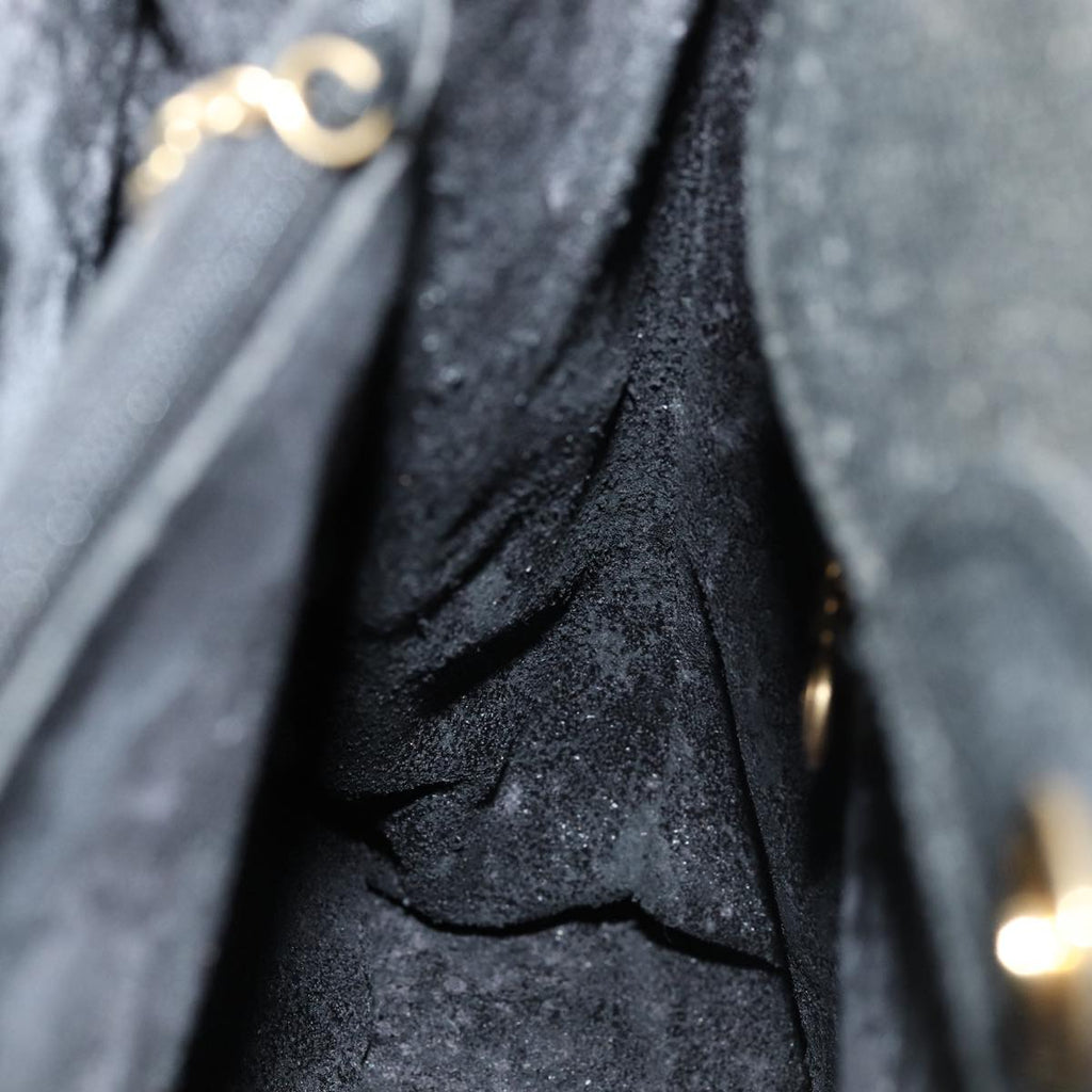 GUCCI Bamboo Hand Bag Suede Black 002 2865 0260 ep4887