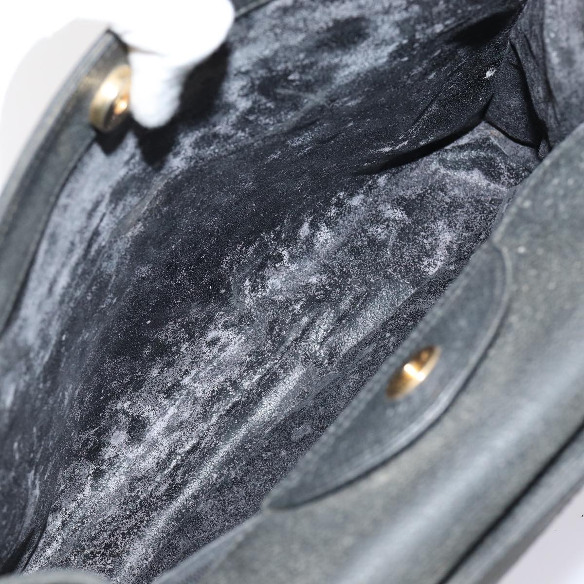 GUCCI Bamboo Hand Bag Suede Black 002 2865 0260 ep4887