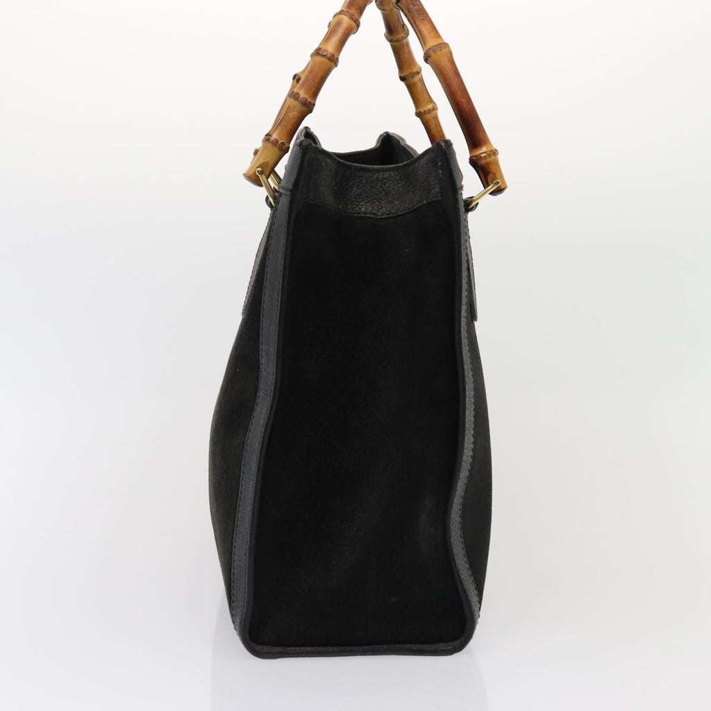 GUCCI Bamboo Hand Bag Suede Black 002 2865 0260 ep4887