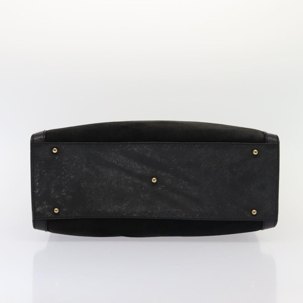 GUCCI Bamboo Hand Bag Suede Black 002 2865 0260 ep4887