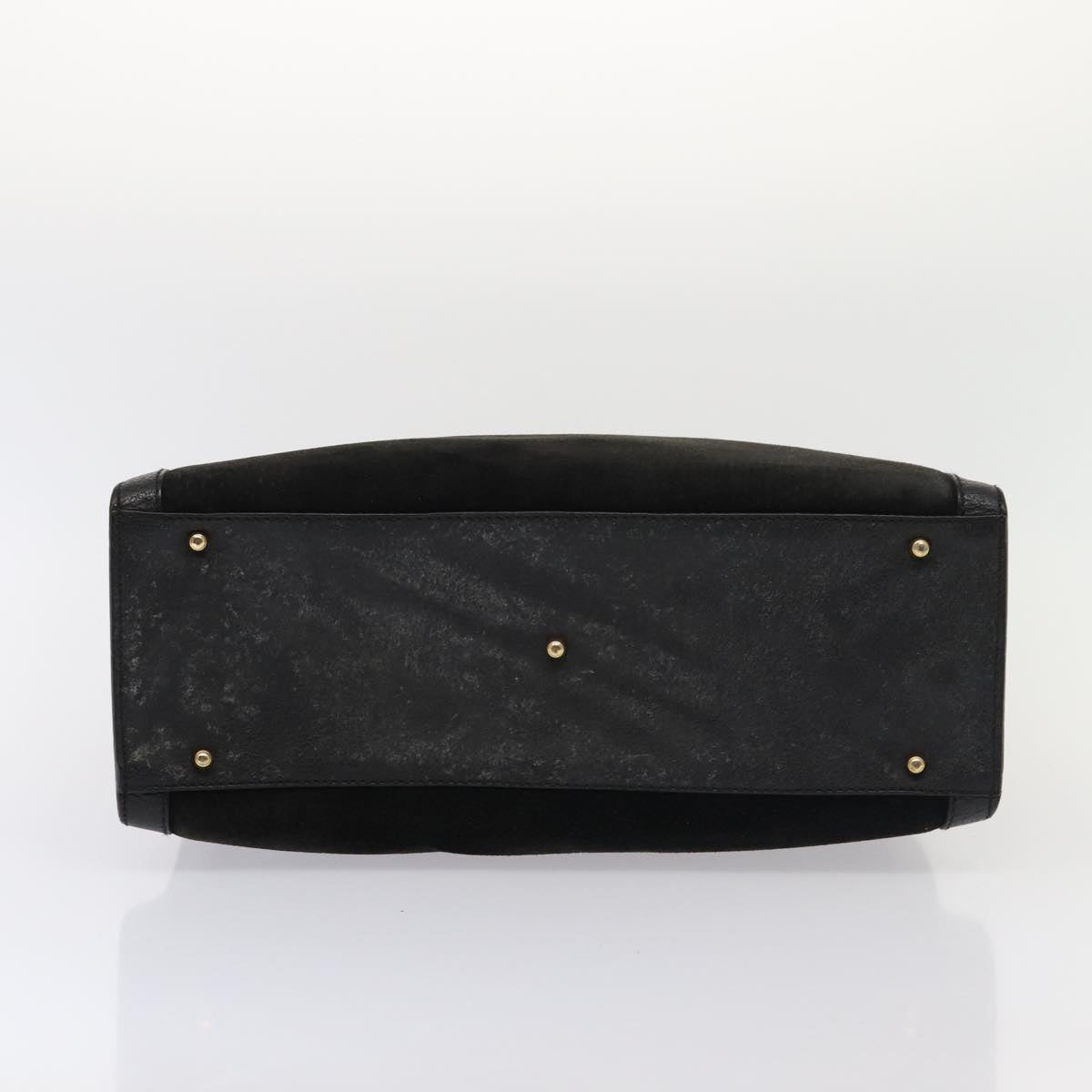 GUCCI Bamboo Hand Bag Suede Black 002 2865 0260 ep4887