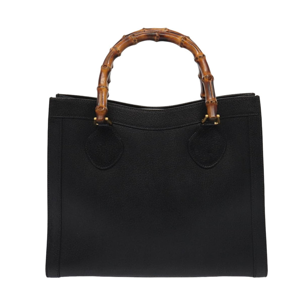 GUCCI Bamboo Hand Bag Leather Black 002 0260 2615 ep4888