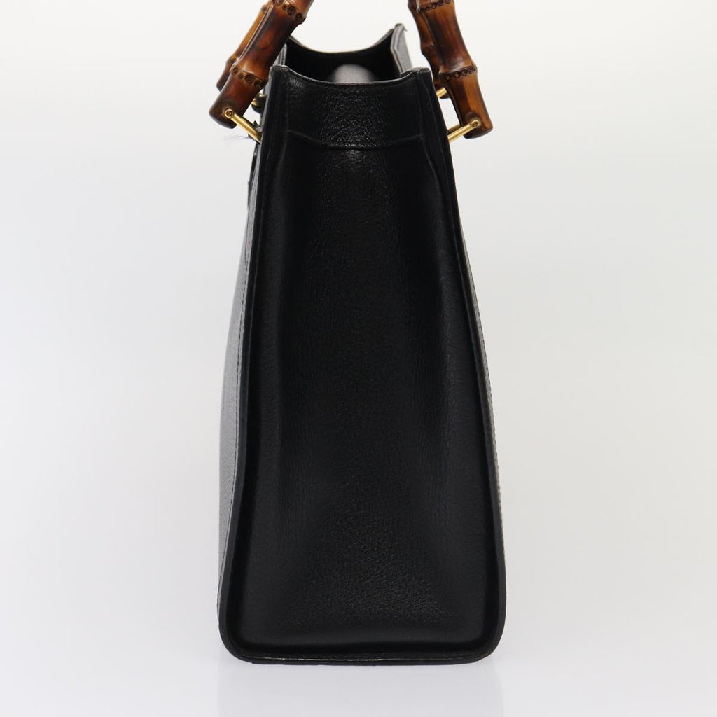 GUCCI Bamboo Hand Bag Leather Black 002 0260 2615 ep4888