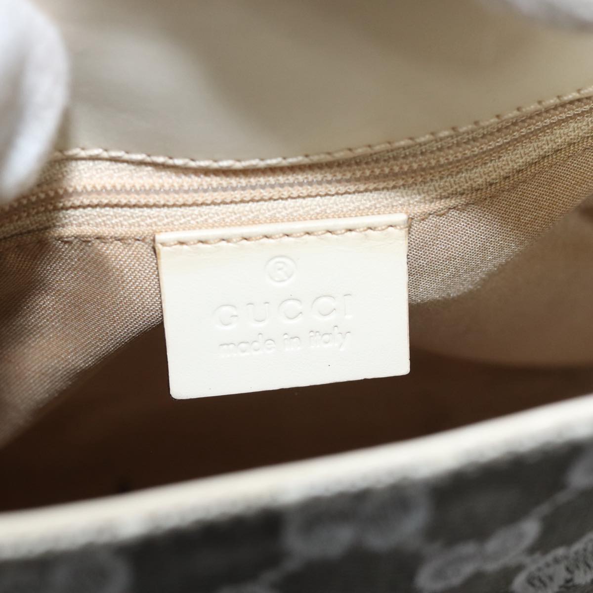 GUCCI GG Canvas Jackie Shoulder Bag White 001 3876 ep4890