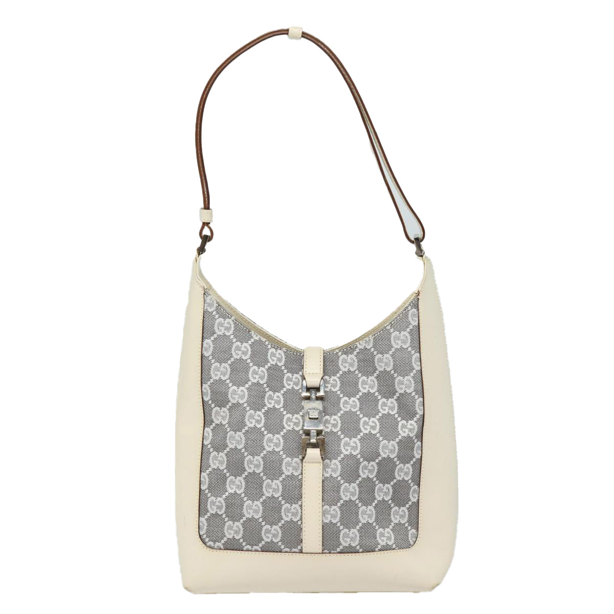 GUCCI GG Canvas Jackie Shoulder Bag White 001 3876 ep4890