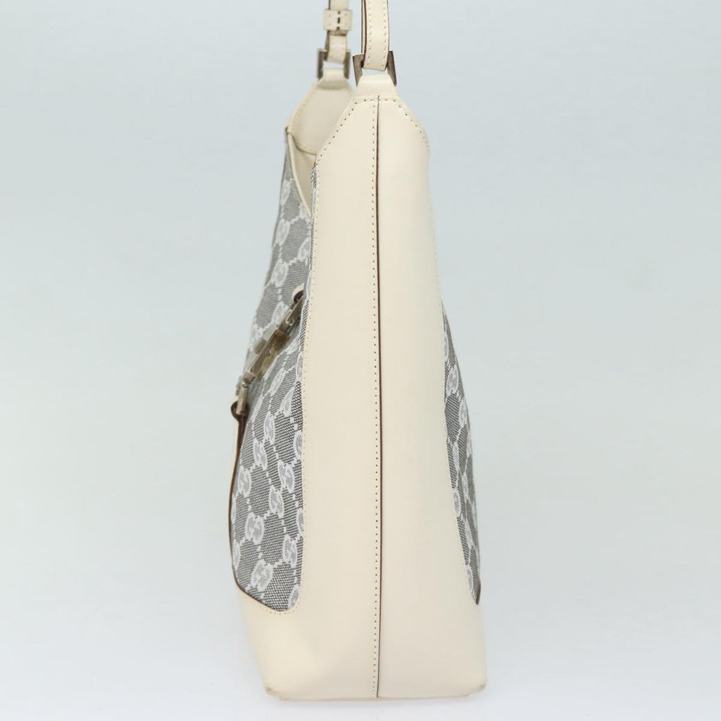 GUCCI GG Canvas Jackie Shoulder Bag White 001 3876 ep4890