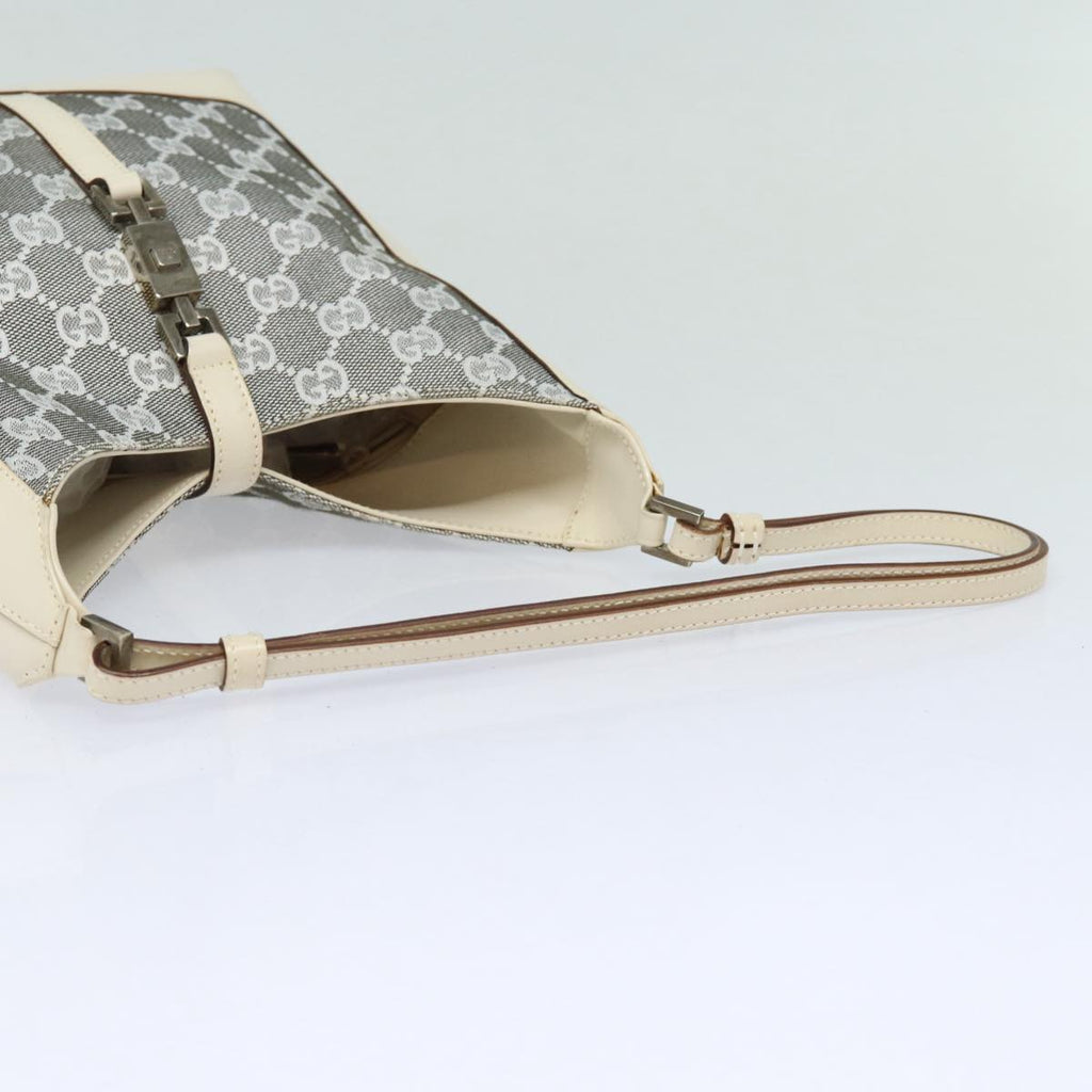 GUCCI GG Canvas Jackie Shoulder Bag White 001 3876 ep4890