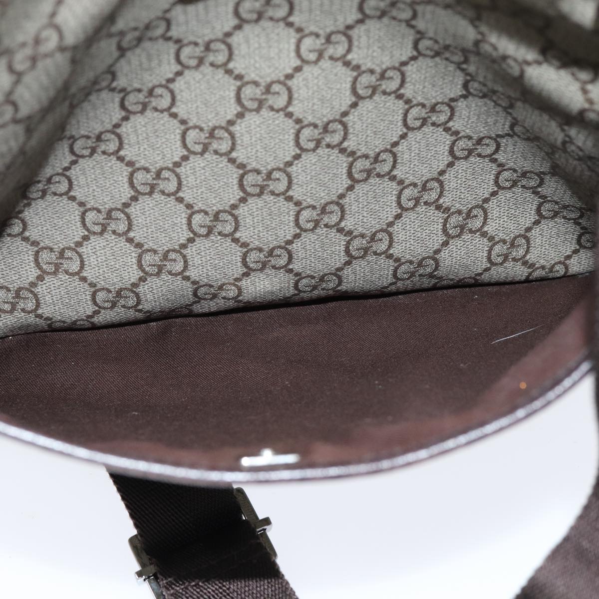 GUCCI GG Supreme Shoulder Bag PVC Beige 141626 ep4894