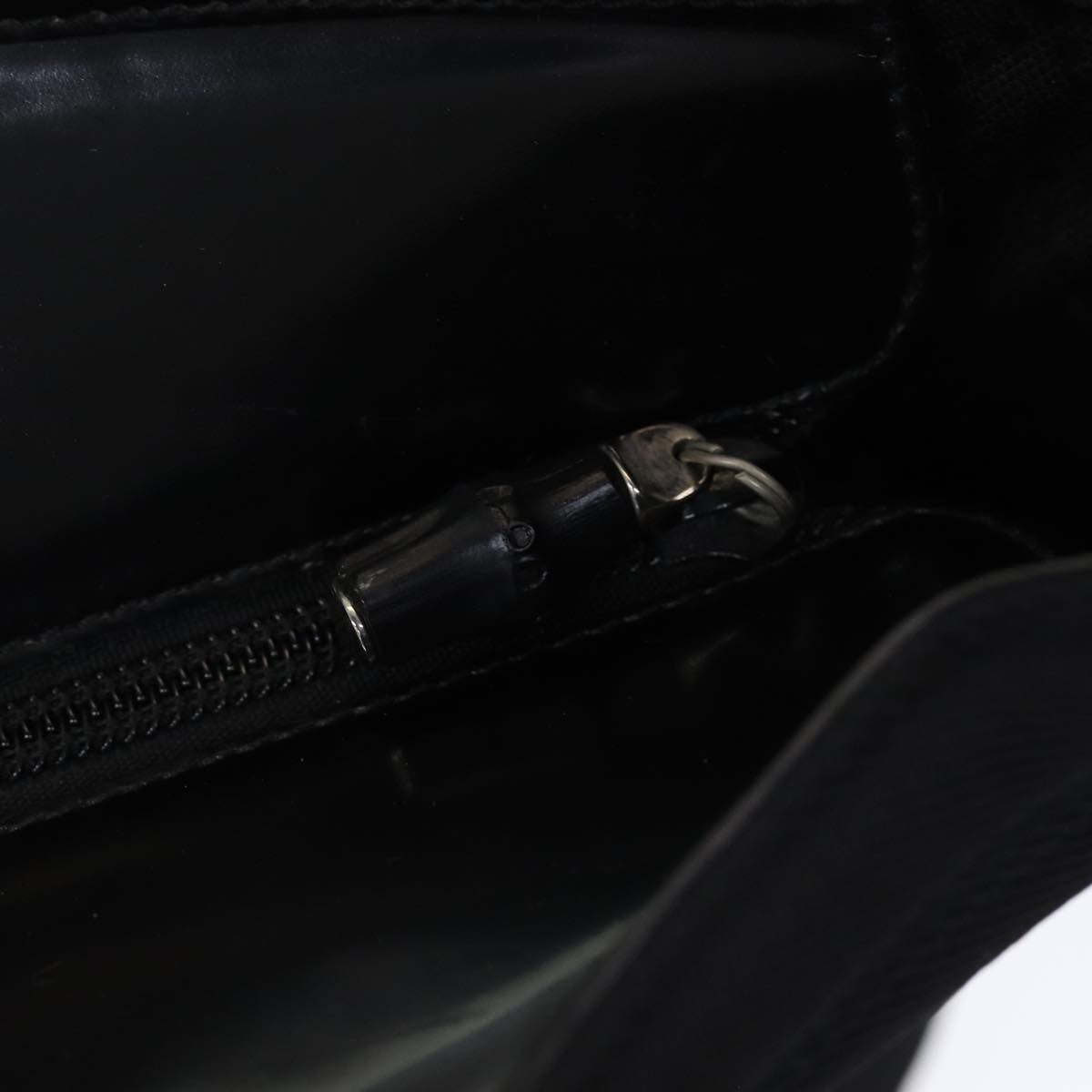 GUCCI Bamboo Tote Bag Nylon 2way Black 002 1998 0352 ep4901