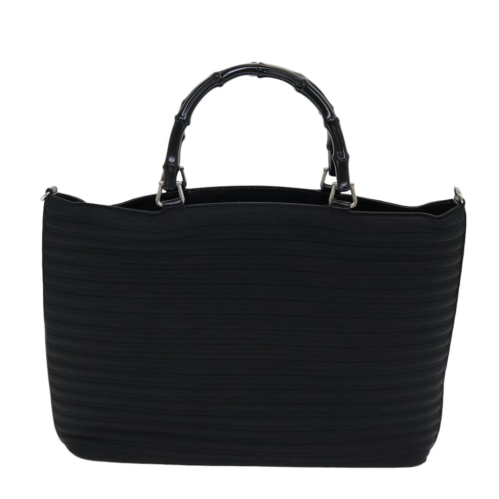 GUCCI Bamboo Tote Bag Nylon 2way Black 002 1998 0352 ep4901