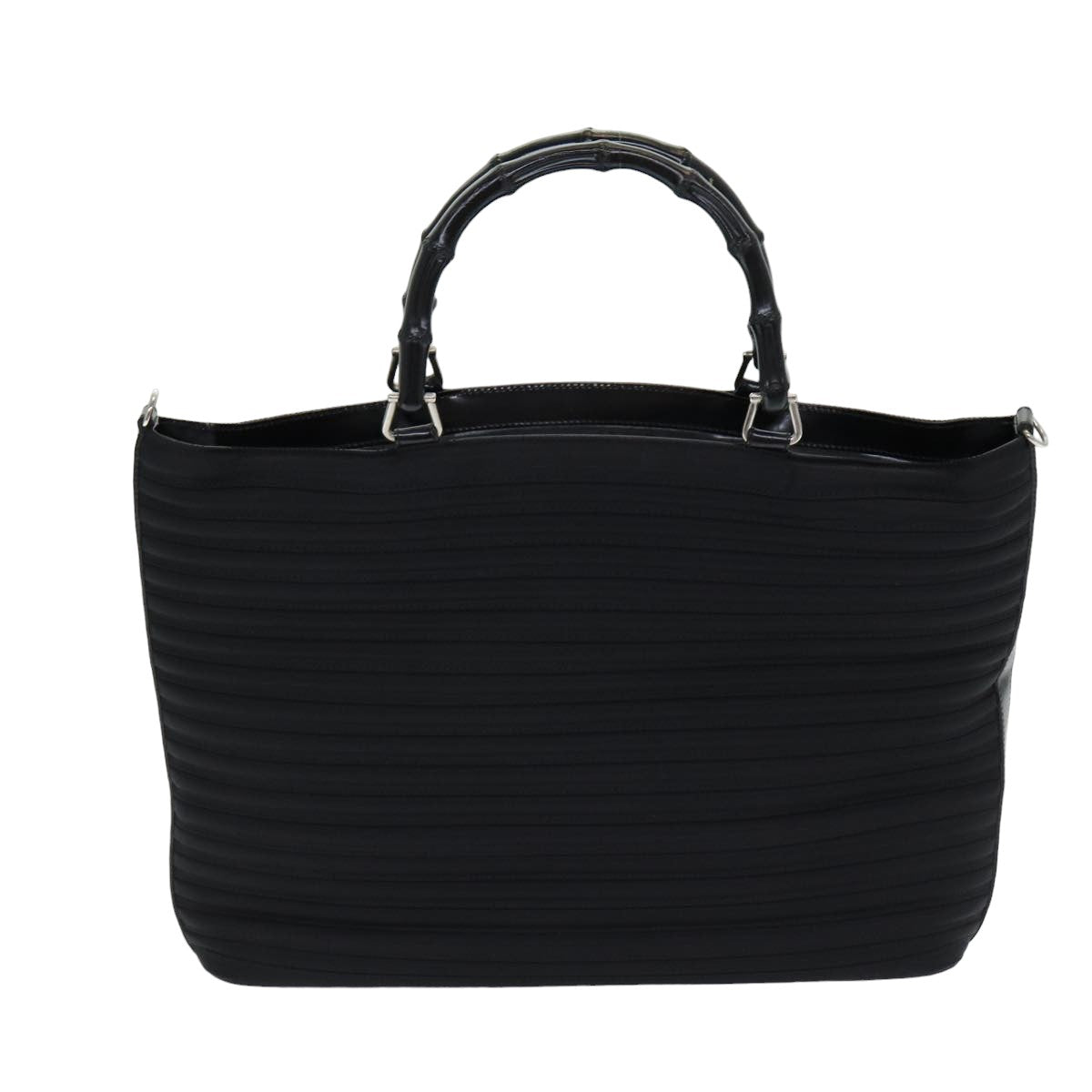 GUCCI Bamboo Tote Bag Nylon 2way Black 002 1998 0352 ep4901