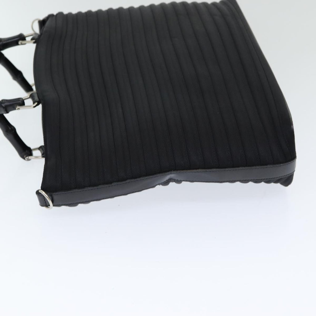 GUCCI Bamboo Tote Bag Nylon 2way Black 002 1998 0352 ep4901
