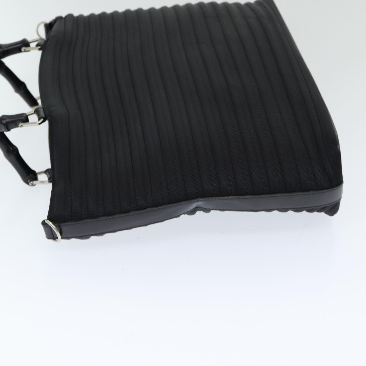 GUCCI Bamboo Tote Bag Nylon 2way Black 002 1998 0352 ep4901