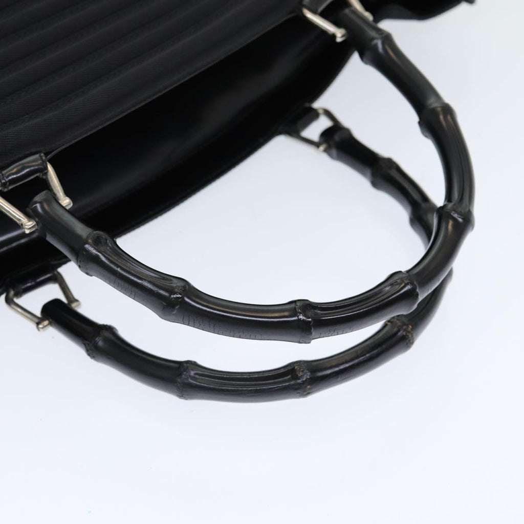 GUCCI Bamboo Tote Bag Nylon 2way Black 002 1998 0352 ep4901