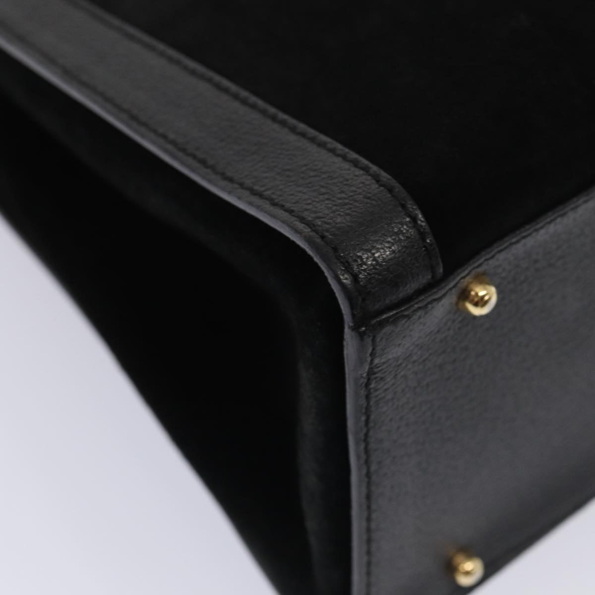 GUCCI Bamboo Hand Bag Suede Black 002 1186 0260 ep4906