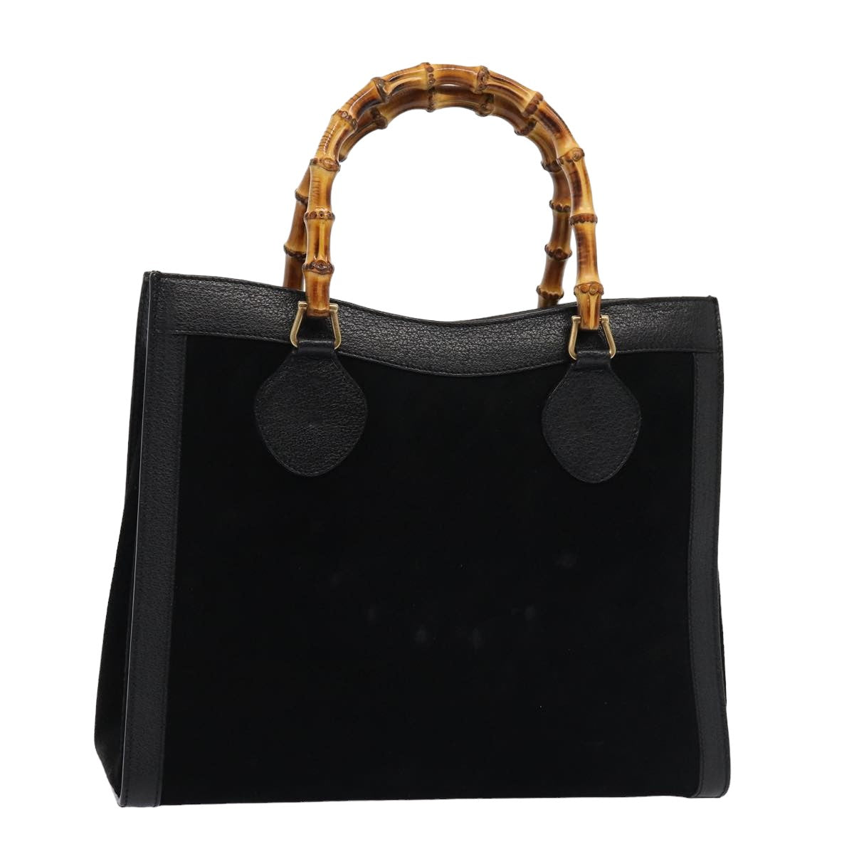 GUCCI Bamboo Hand Bag Suede Black 002 1186 0260 ep4906