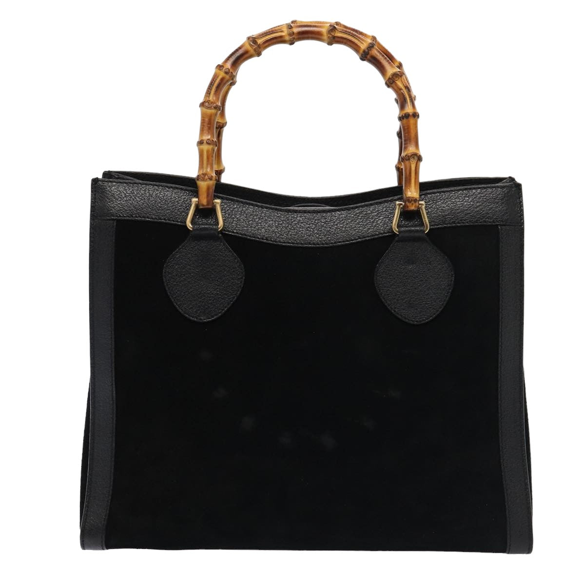 GUCCI Bamboo Hand Bag Suede Black 002 1186 0260 ep4906