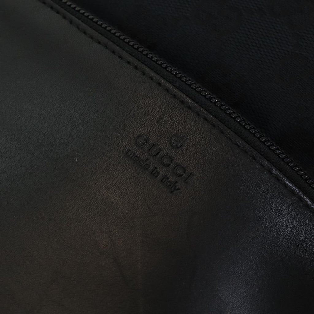 GUCCI GG Canvas Sherry Line Tote Bag Black White 019 0401 ep4907