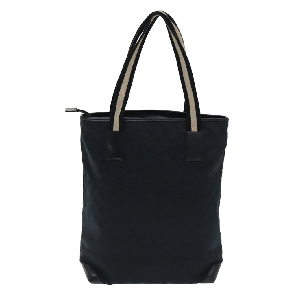 GUCCI GG Canvas Sherry Line Tote Bag Black White 019 0401 ep4907