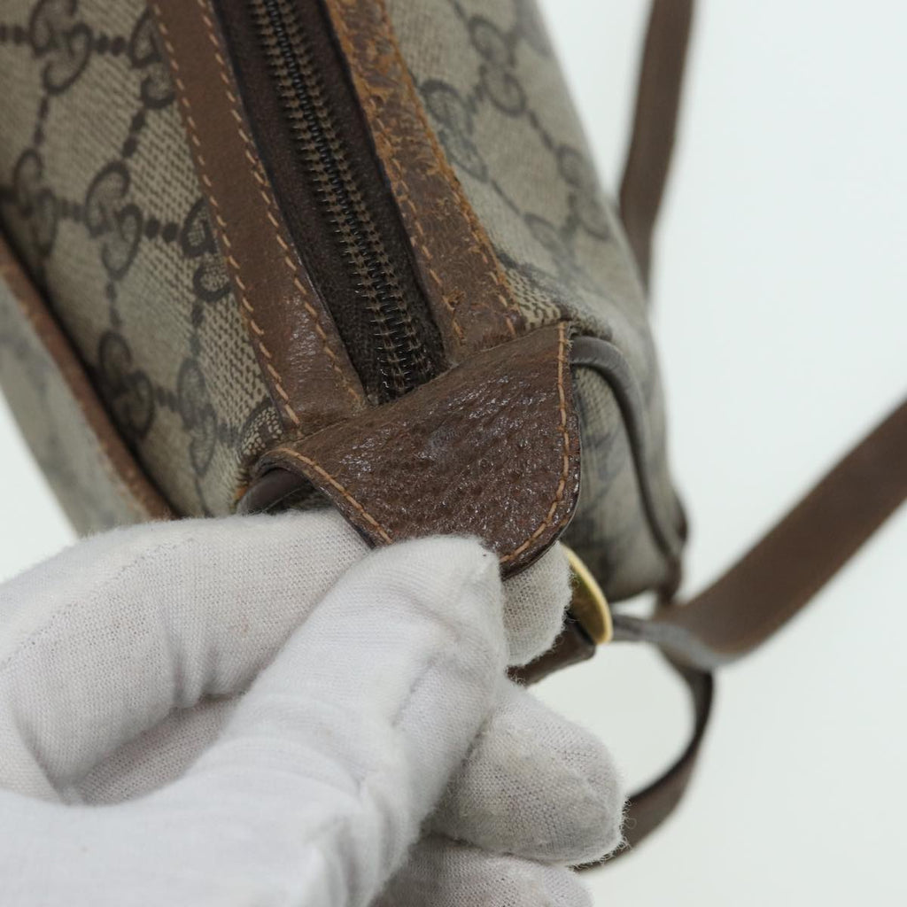 GUCCI GG Supreme Web Sherry Line Shoulder Bag PVC Beige 89 02 032 ep4914
