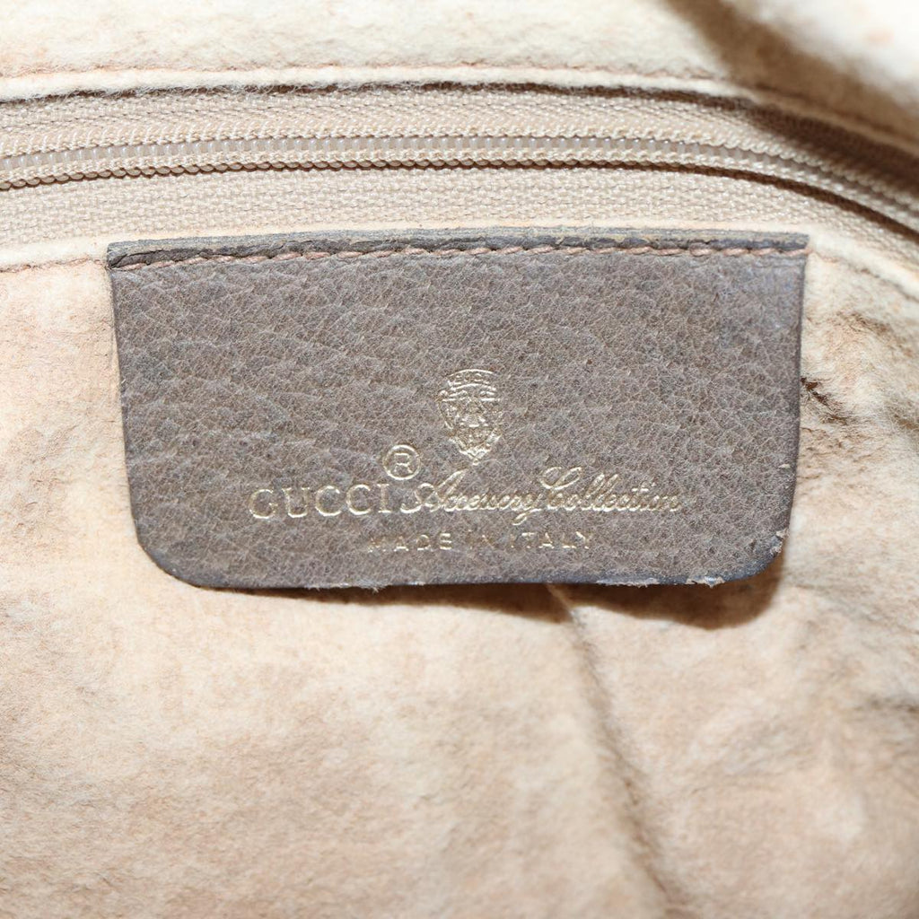GUCCI GG Supreme Web Sherry Line Shoulder Bag PVC Beige 89 02 032 ep4914