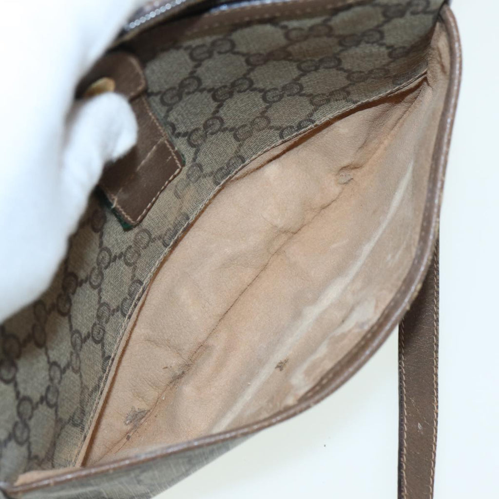 GUCCI GG Supreme Web Sherry Line Shoulder Bag PVC Beige 89 02 032 ep4914