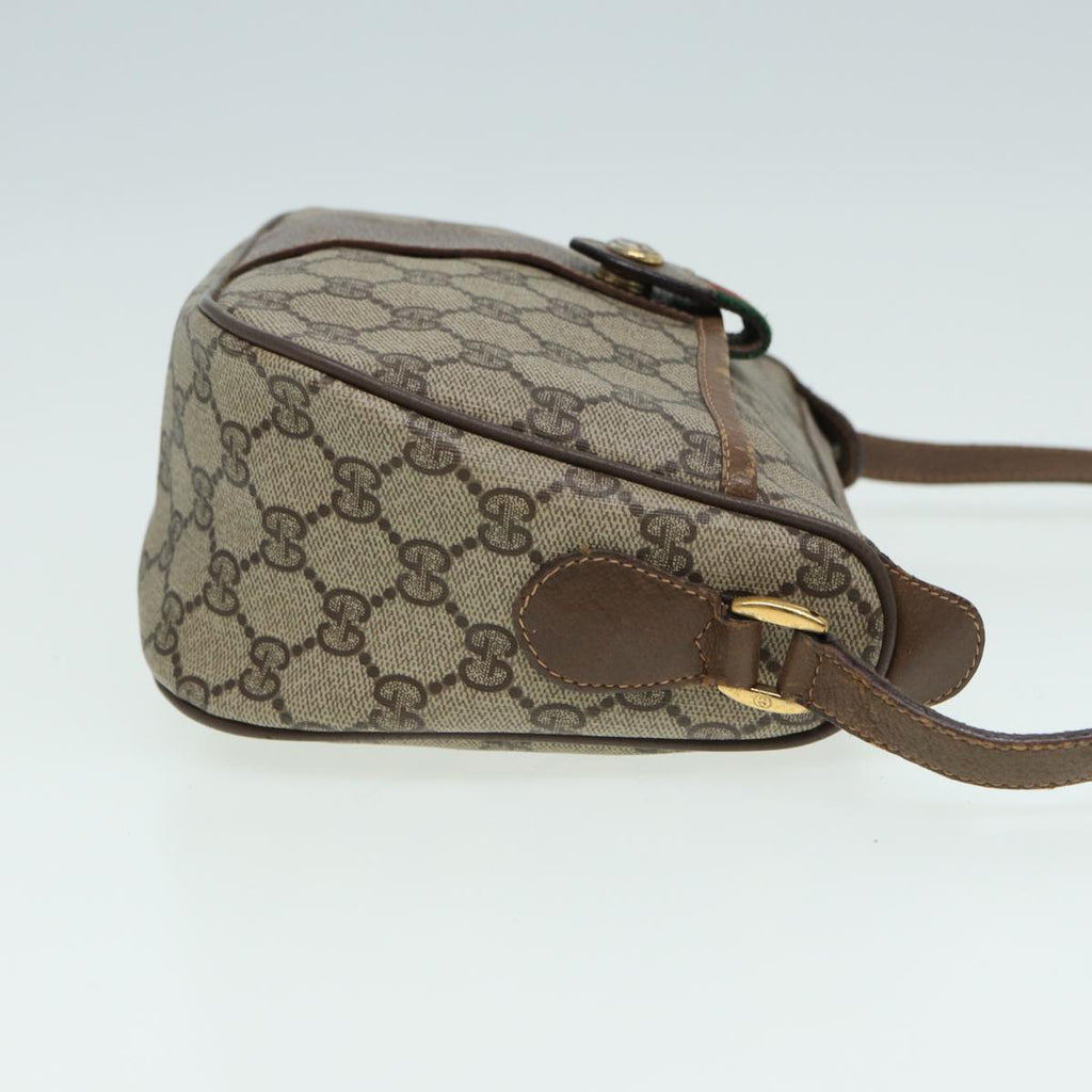 GUCCI GG Supreme Web Sherry Line Shoulder Bag PVC Beige 89 02 032 ep4914